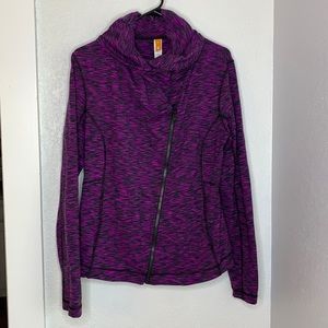 Lucy purple black heathered activewear jacket